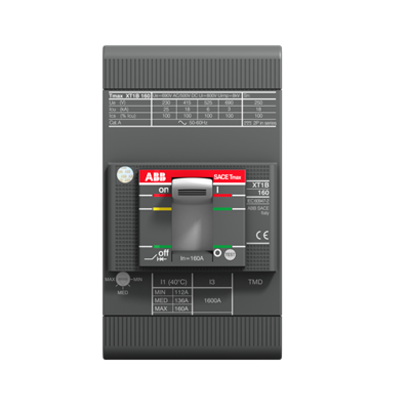 XT1B 160 TMD 125-1250 3p F F TMD – Térmico ajustable, magnético fijo