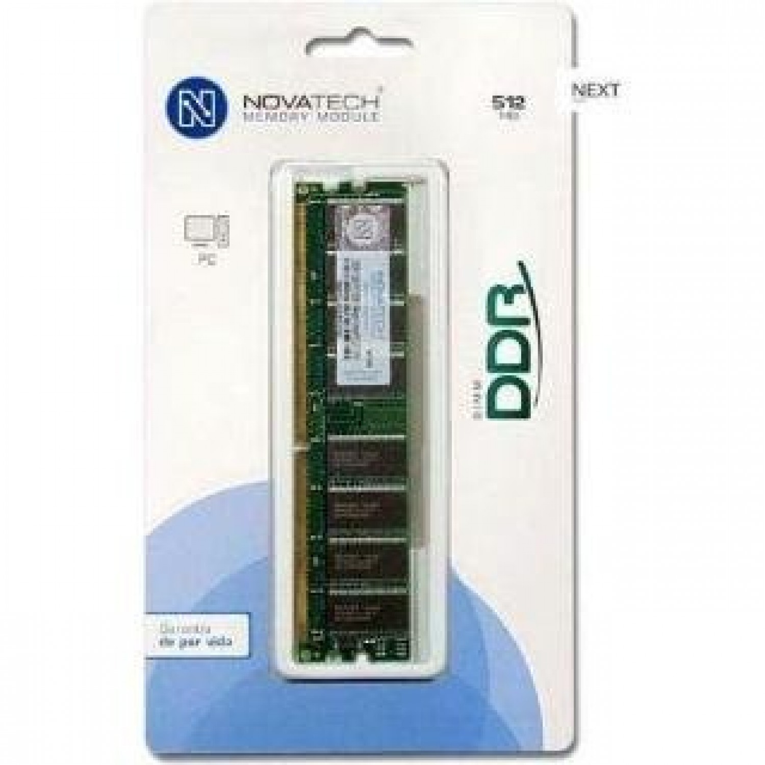 NEW BYTES MEMORIAS MEMORIA NOVATECH DDR 512MB 400 MHBOX NOVATECH