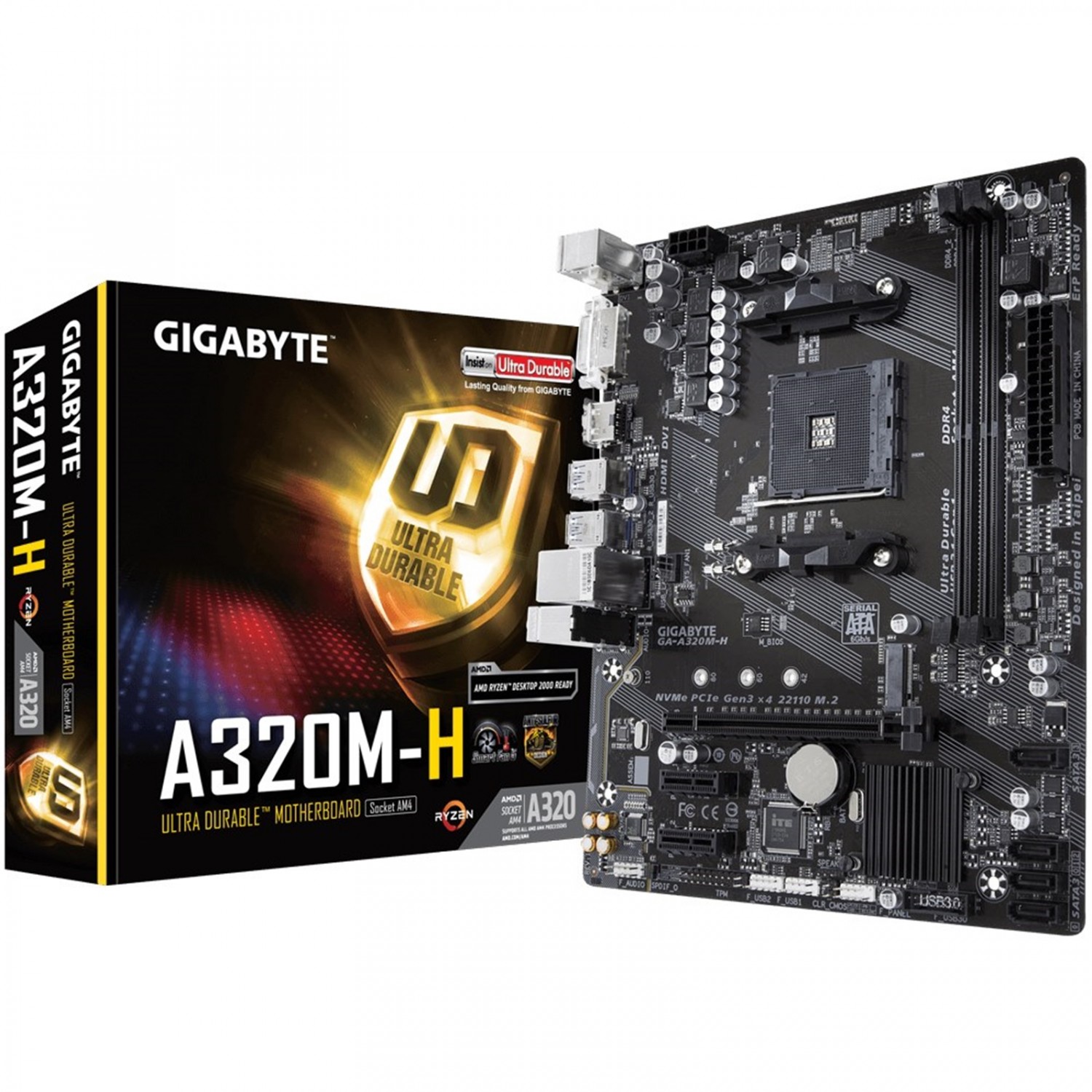 Gigabyte a320m h подключение