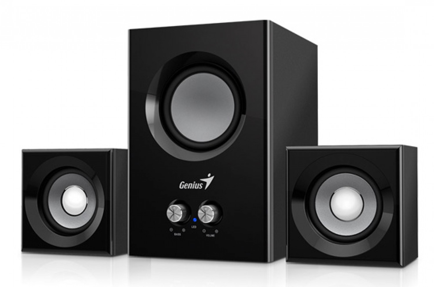 PARLANTE GENIUS SW21 375 BLACK_ _100356 Distribuidor Mayorista de