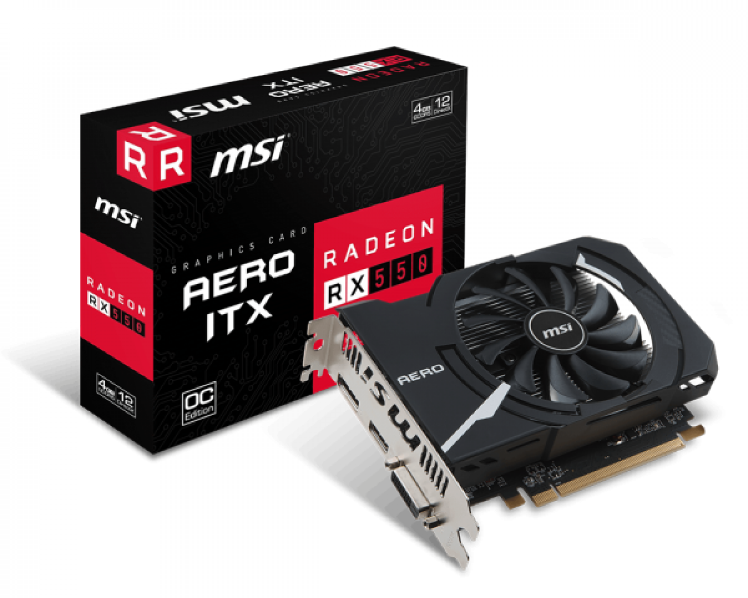 NEW BYTES PLACA DE VIDEO PLACA DE VIDEO MSI RADEON RX 550 AERO ITX 4G OC MSI