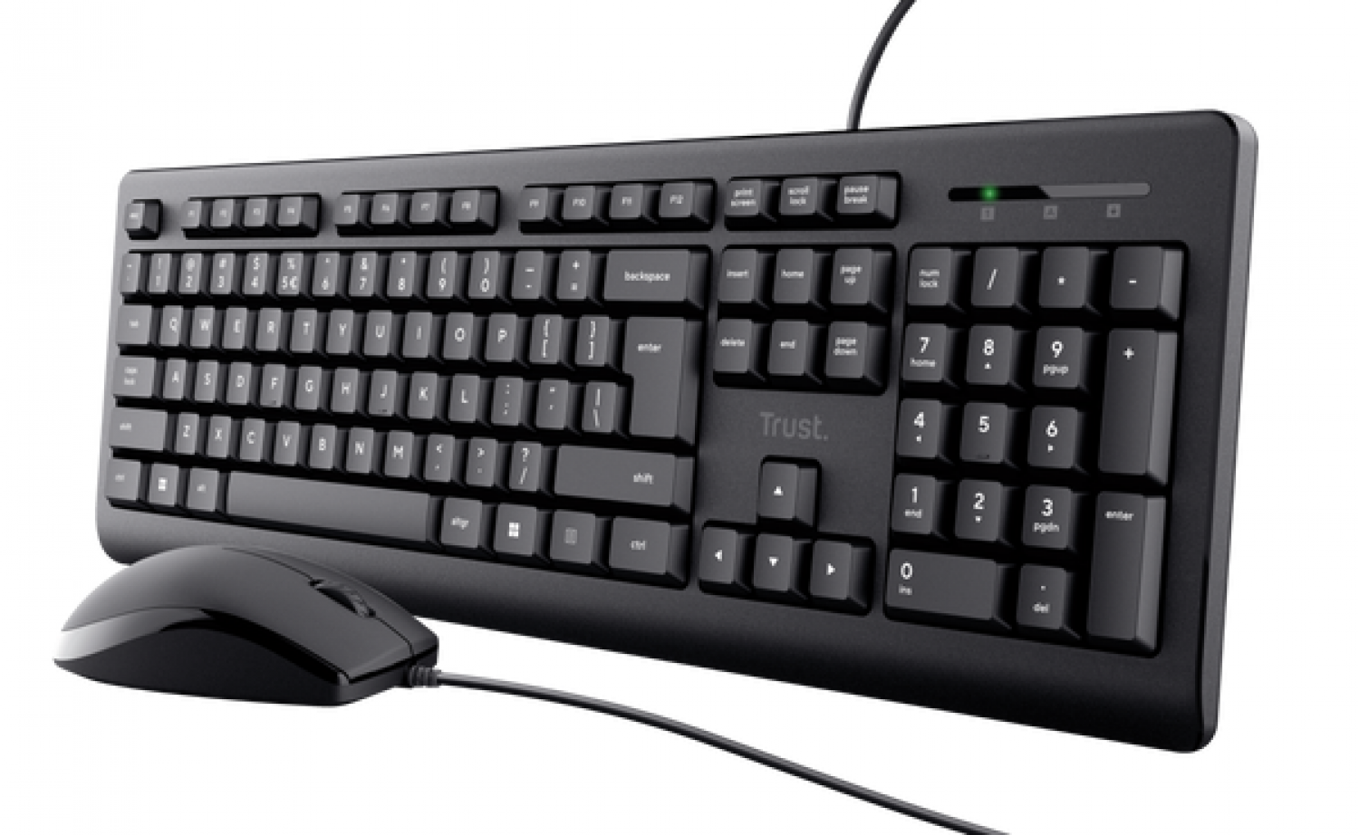 Combo Teclado + Mouse Trust Primo Black USB Silencioso