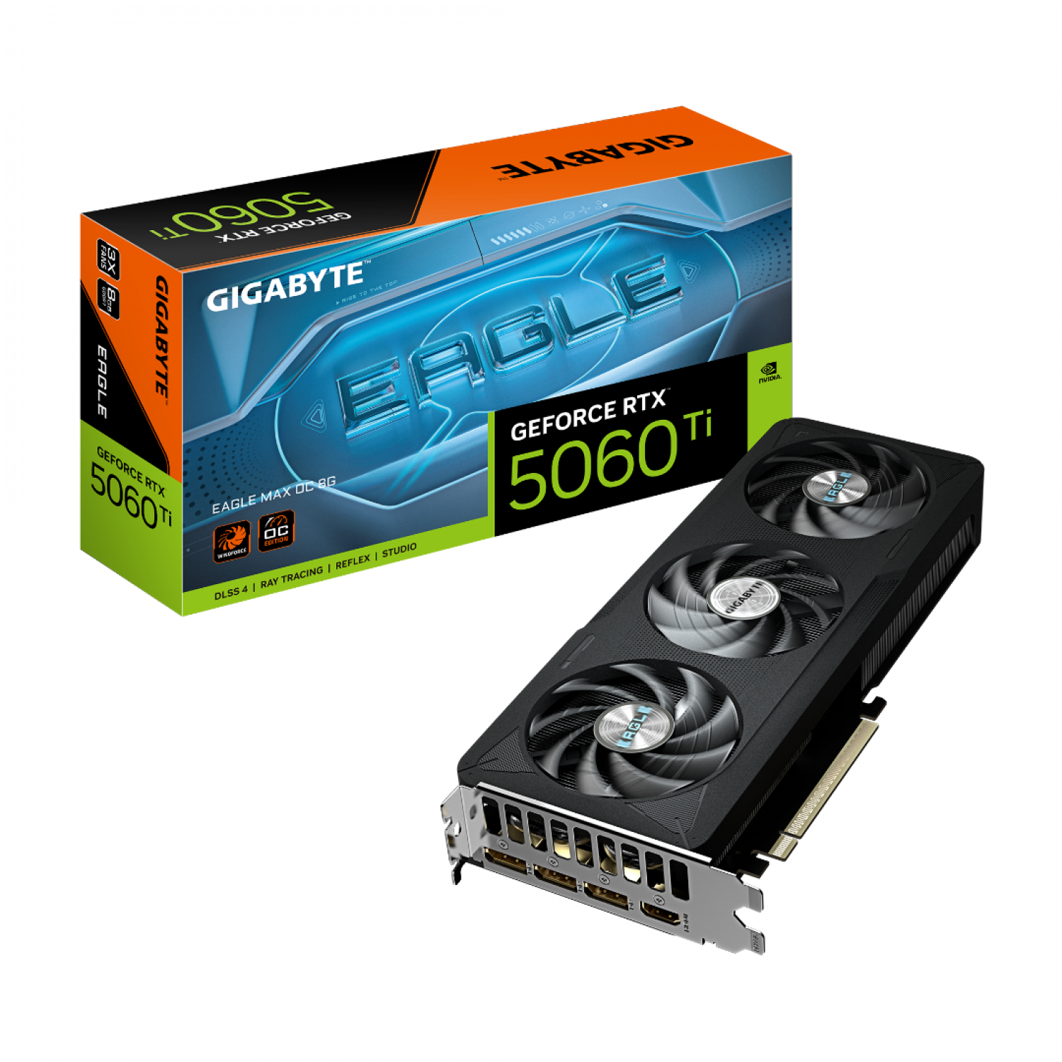 Placa de Video Gigabyte RTX 5060 Ti Eagle Max OC 8GB