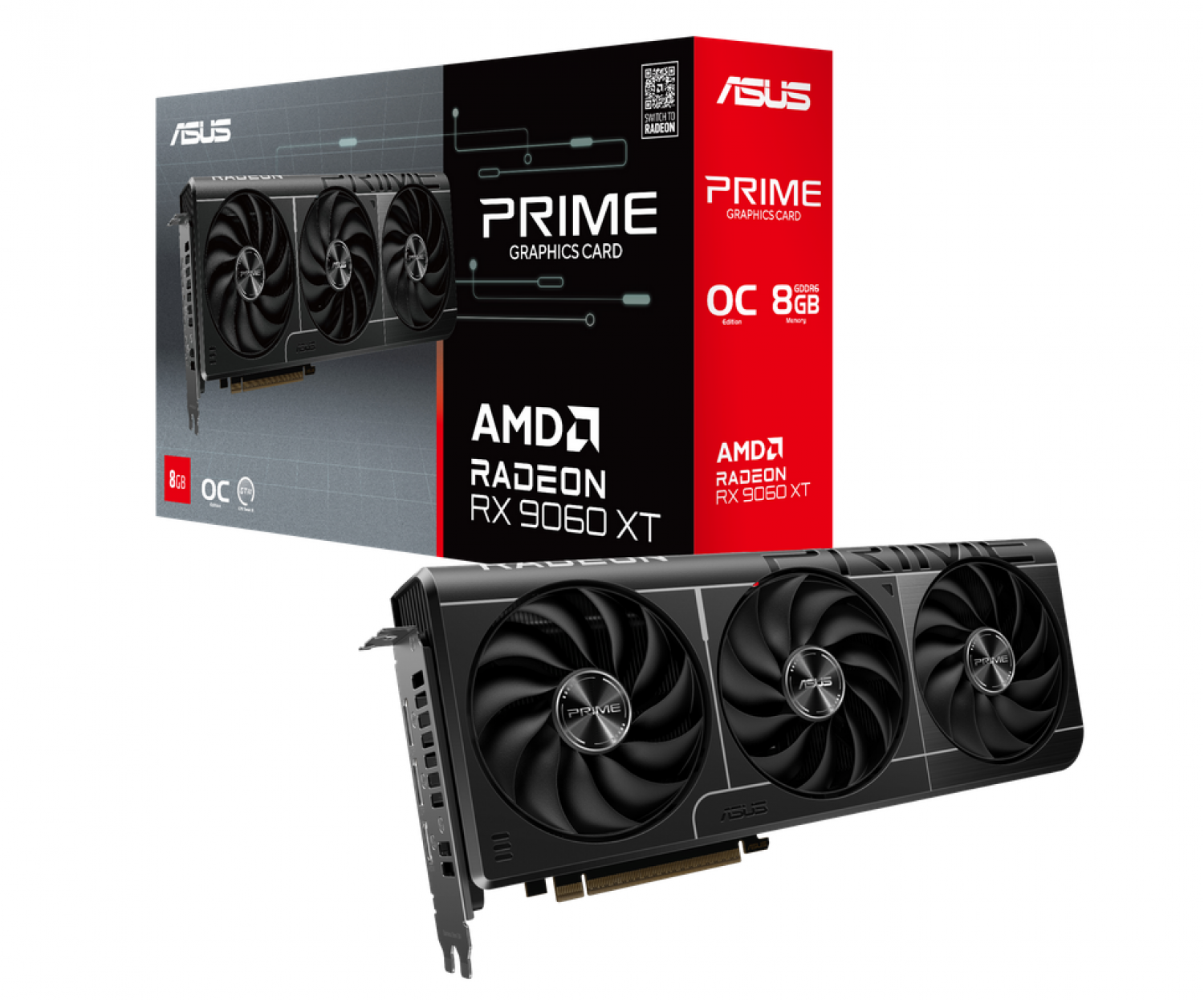 Placa de Video ASUS Prime RX 9060 XT OC 8GB