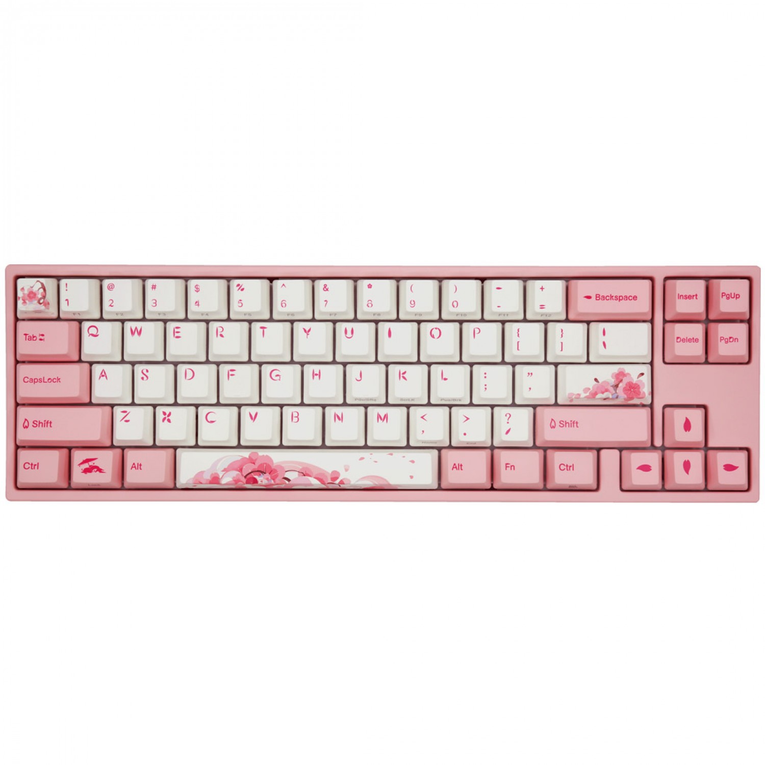 Teclado Mecanico Ducky Miya Pro Sakura V2 Switch Varmilo EC Rose V2 English Pbt Iluminacion LED Blanco