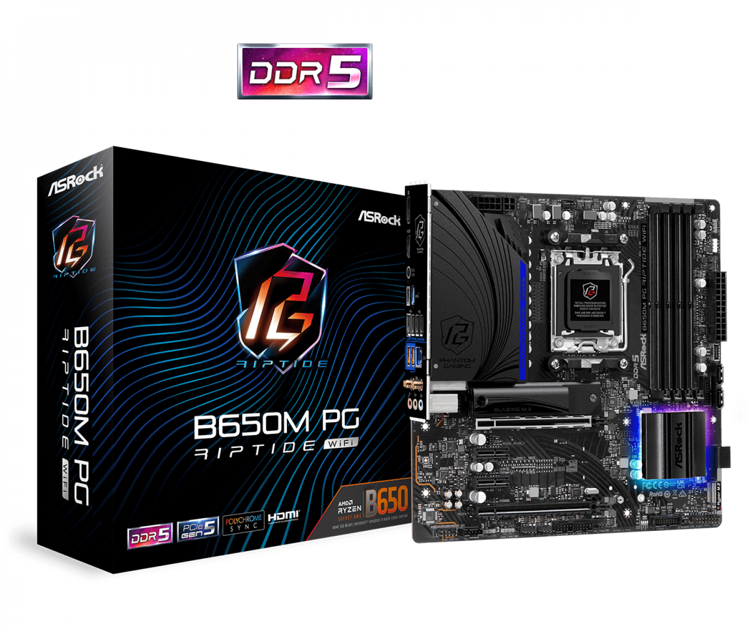 Mother ASRock (AM5) B650M PG Riptide Wi-Fi