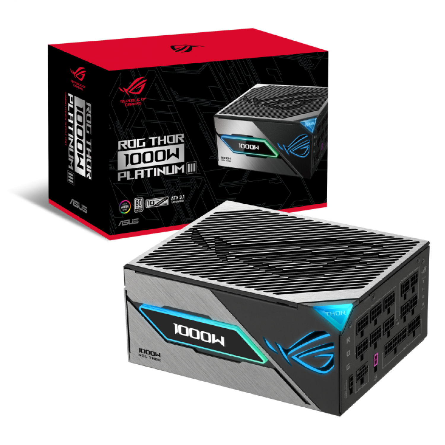 Fuente ASUS ROG Thor 1000W Gaming ATX 3.1 PCIe 5.1 80 Plus Platinum