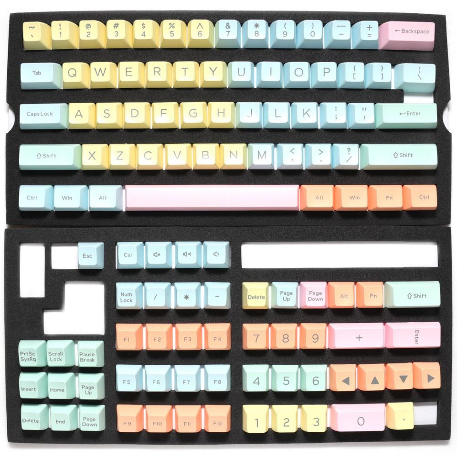 Set de Teclas Ducky Cotton Candy 108 Teclas Double Shot Keycap