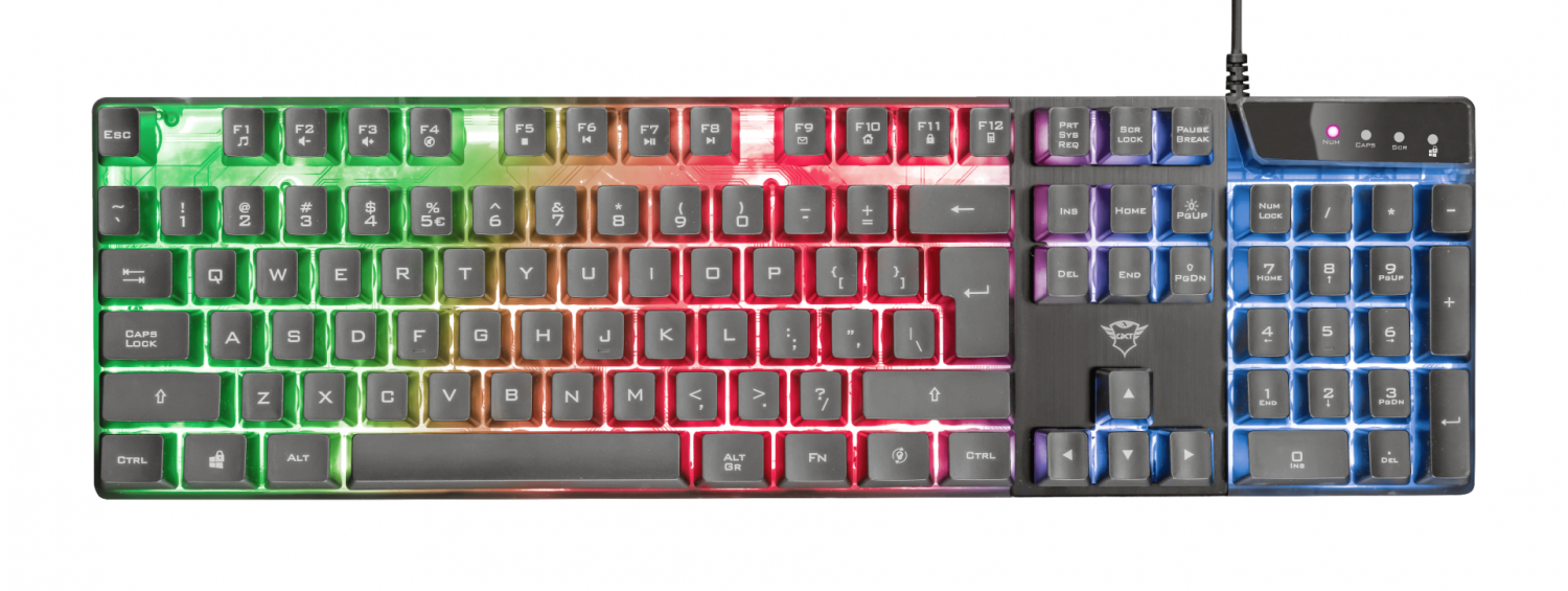 Teclado Gamer Trust Azor GXT 835 / Idioma Ingles