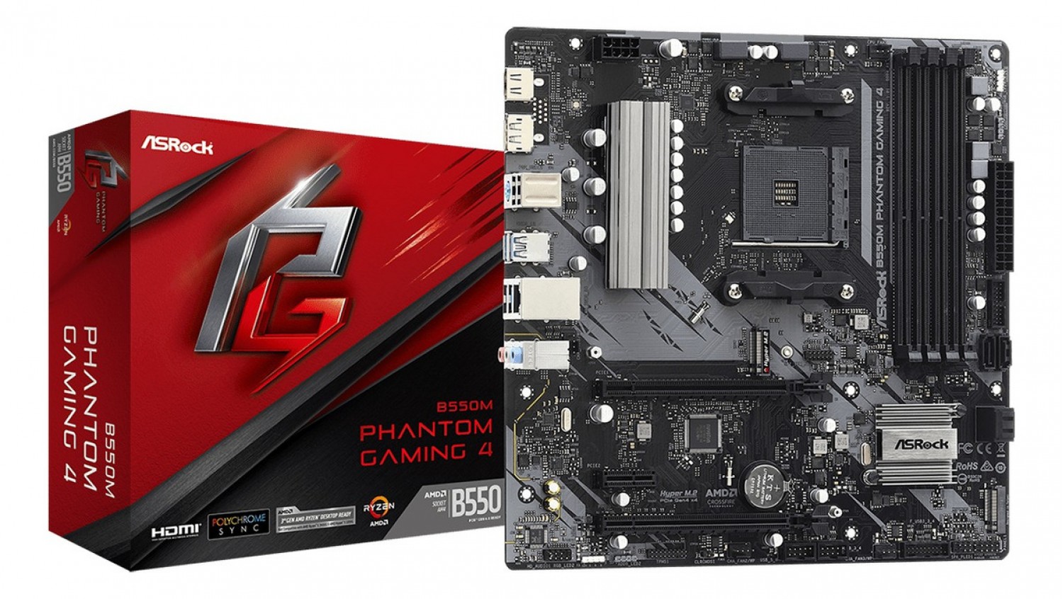 Mother ASRock (AM4) B550M Phantom Gaming 4