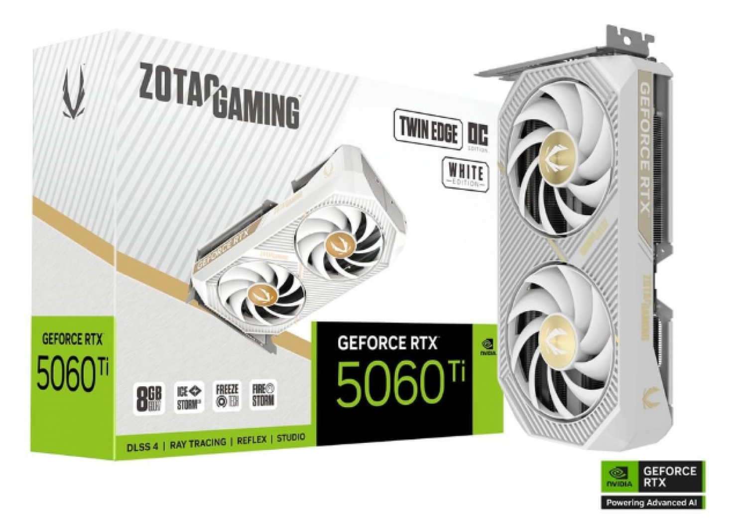 Placa de Video ZOTAC RTX 5060 Ti 8GB Twin Edge OC White