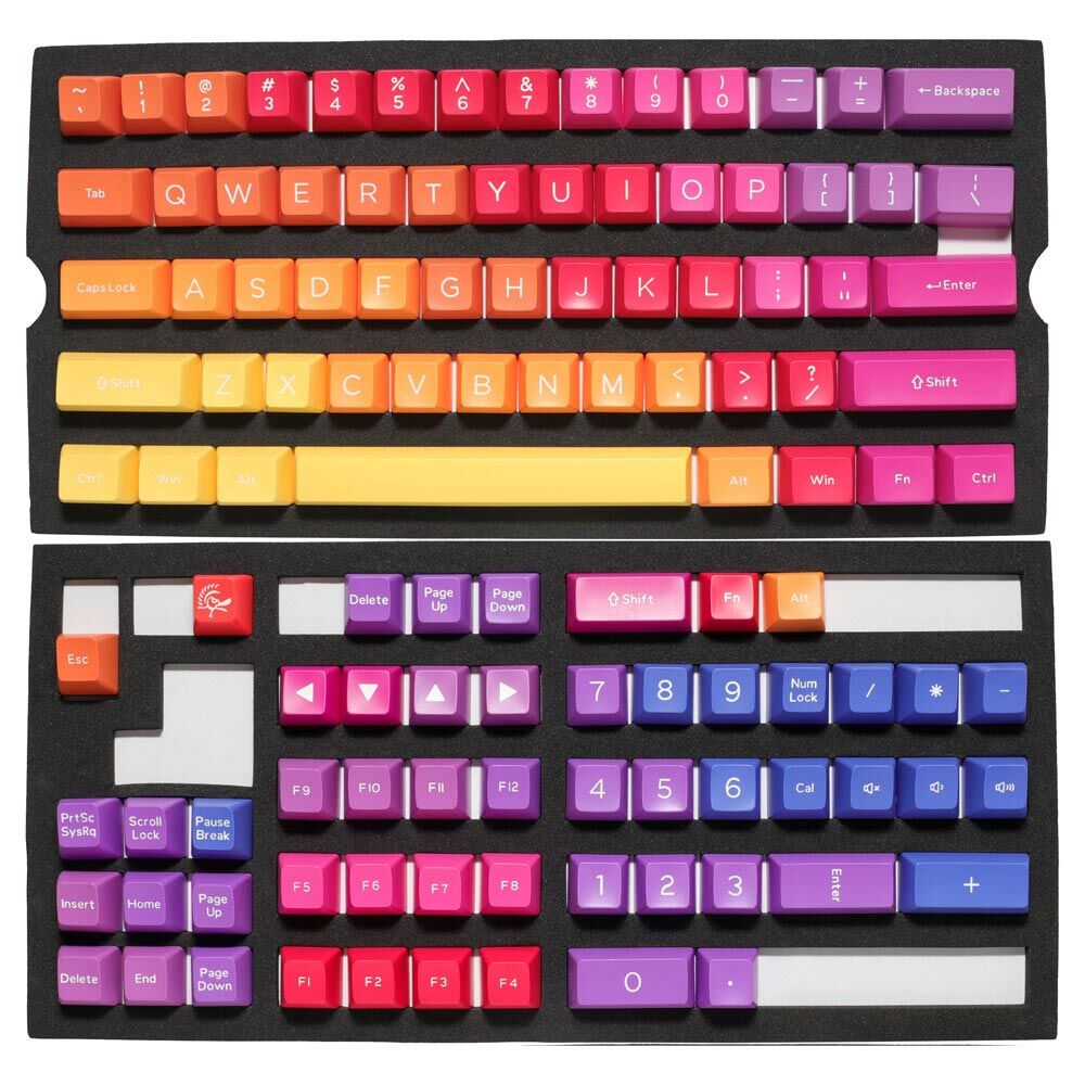 Ducky Keycap Set Afterglow Sa Us Abs Seamless Double Shot