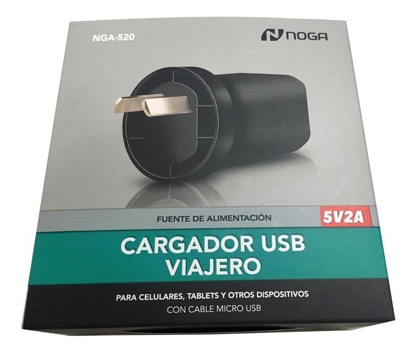 Accesorios Noganet Cargador 2a Micro Usb