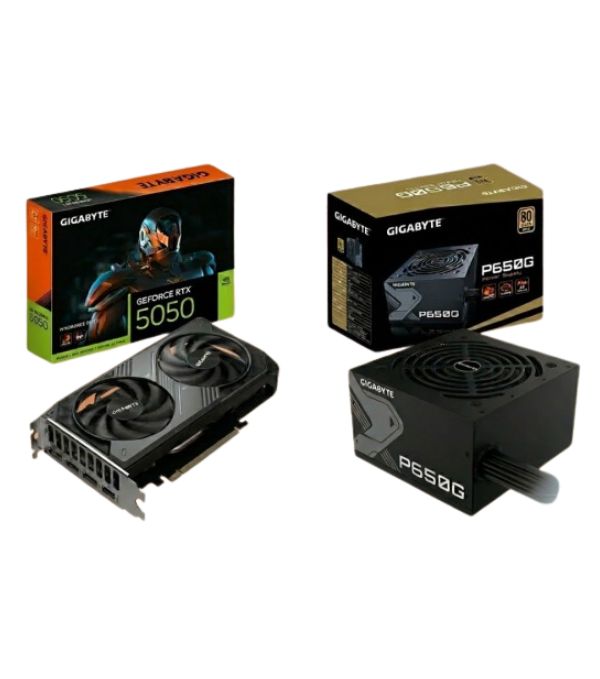 Kit Gigabyte Gold 650w +  Rtx 5050 Wf Oc 8gb