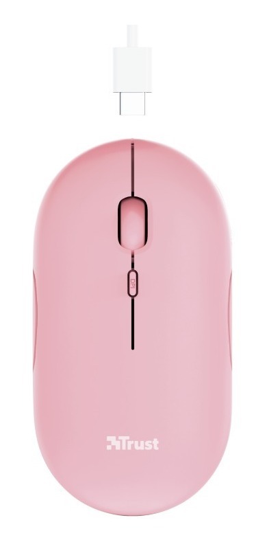 Mouse Trust Puck Wrl Rchrgable Pink