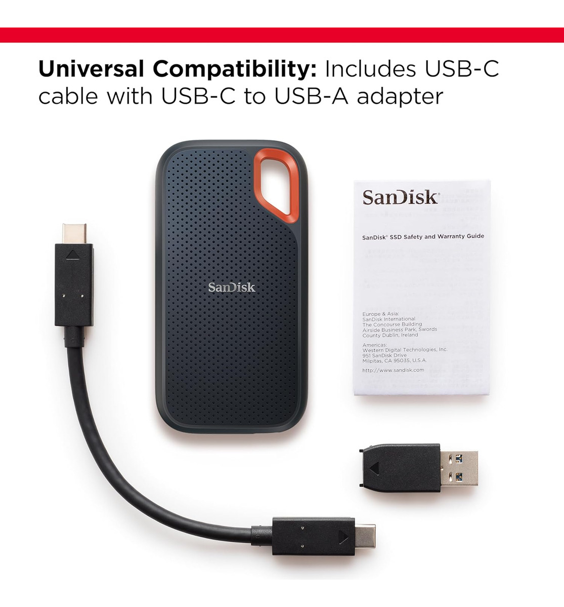 Ssd Externo 2tb Usb-c 3.2 Gen2 Sandisk Extreme Portable