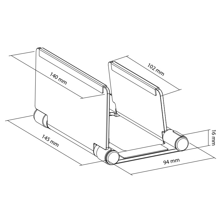 Soporte Portatil Plegable Apto Dispositivos 17 Intelaid Carga 5 Kilos It-bnf