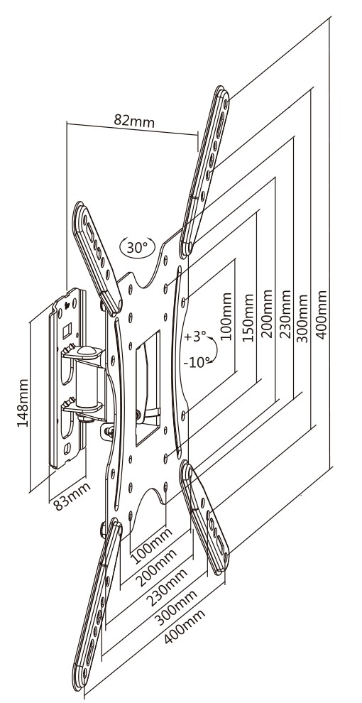 Soporte Movil Intelaid Tv Vesa 400x400 It-ts44v