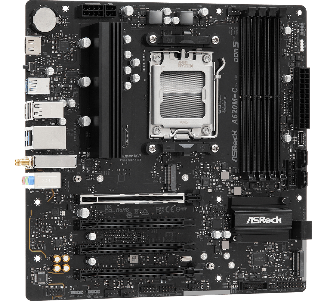 Mother Asrock (am5) A620m-c R2 Wifi-ax+bt (bulk)