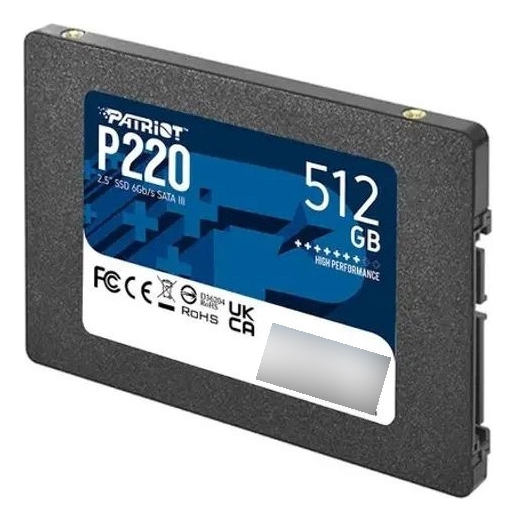Disco Ssd Patriot P220 Solid 512 Gb 2.5 Sata3 Ps001663