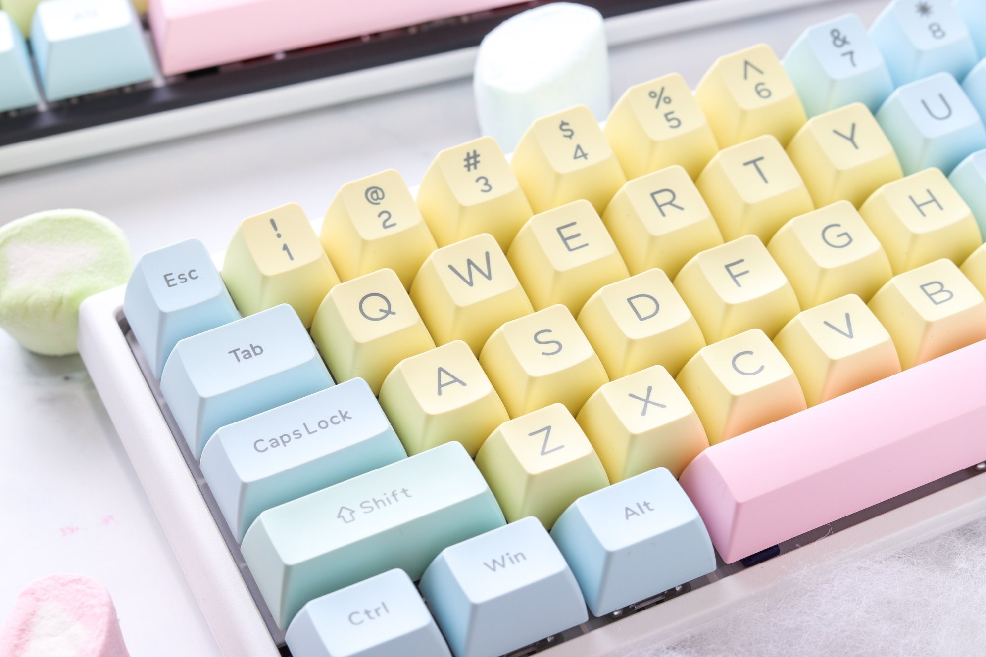 Set De Teclas Ducky Cotton Candy 108 Teclas Double Shot Keycap