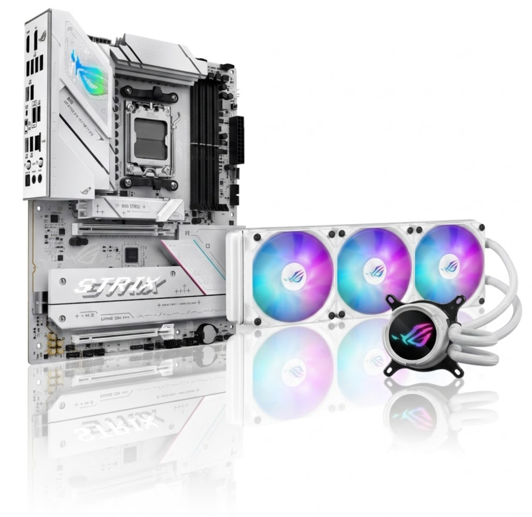 Kit Mother Asus (am5) Rog Strix B850-a Gaming Wifi + Water Cooler Asus Rog Strix Lc Iii 360 Argb White