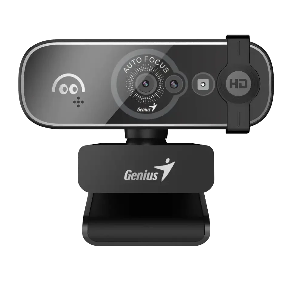 Webcam Genius Facecam Open Black Fhd - Con Tapa - Windows Hello