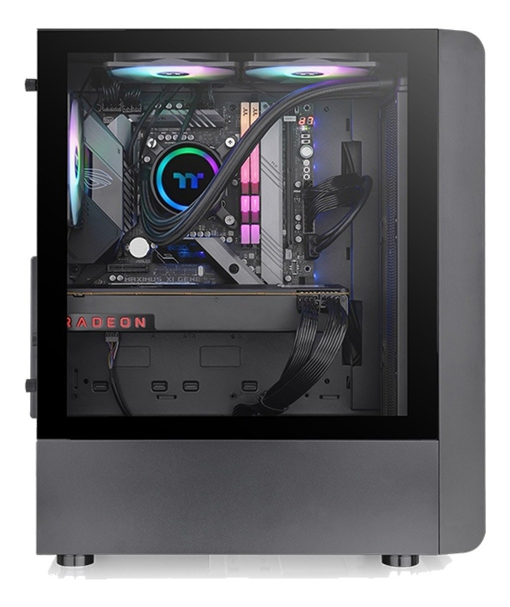Gabinete Thermaltake S200 Tg Black Tempered Glass