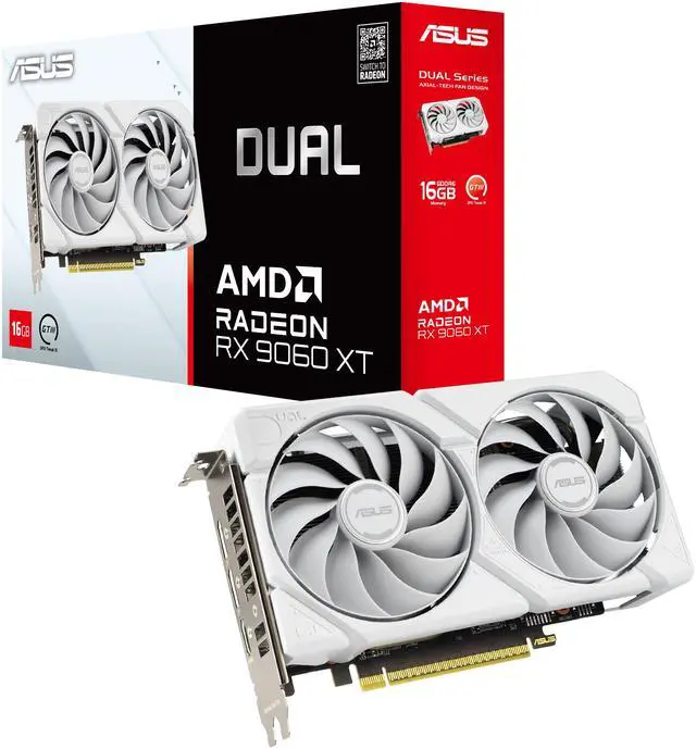 Placa De Video Asus Dual Rx 9060xt 16gb White