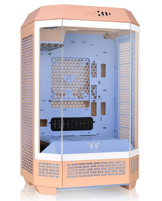 Gabinete Thermaltake The Tower 300 Peach Fuzz Tempered Glass