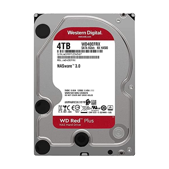 Disco Hdd Wd 4 Tb S-ata3 Red Plus 256mb 5400rpm