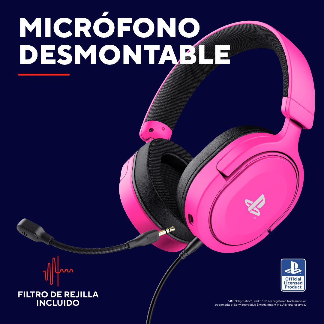 Auricular Gamer Trust Forta Gxt498p Ps5 Pink