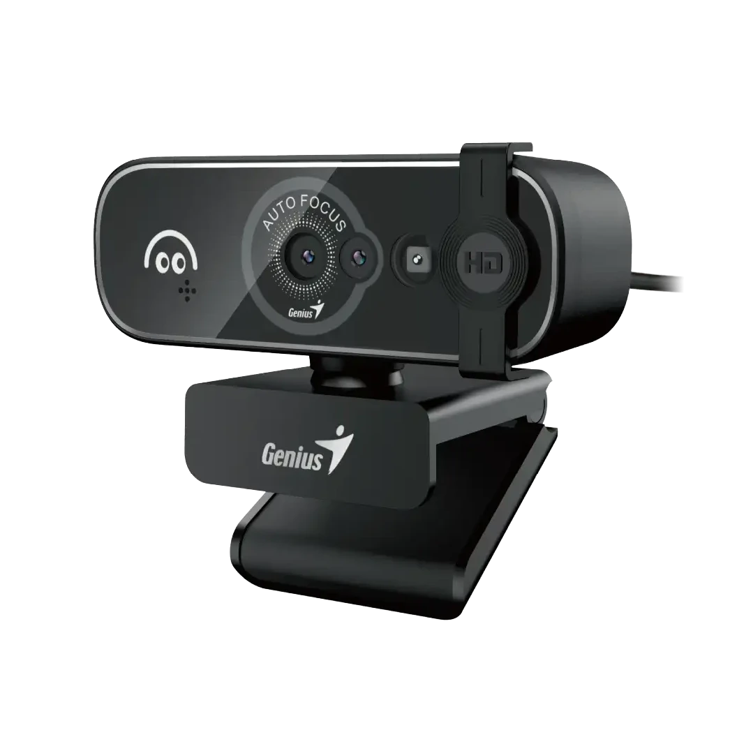 Webcam Genius Facecam Open Black Fhd - Con Tapa - Windows Hello