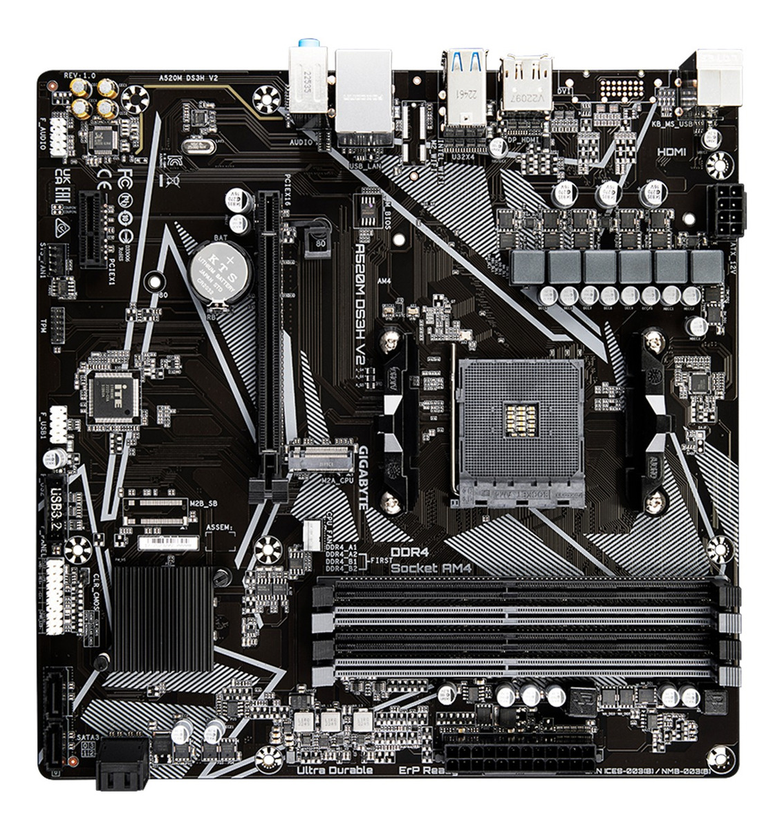 Motherboard Gigabyte A520m Ds3h V2 Ddr4 Am4