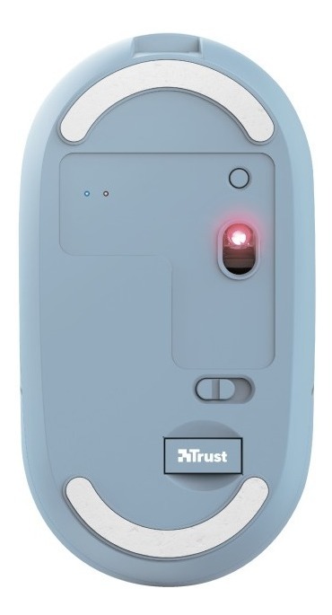 Mouse Trust Puck Wrl Recargable Blue