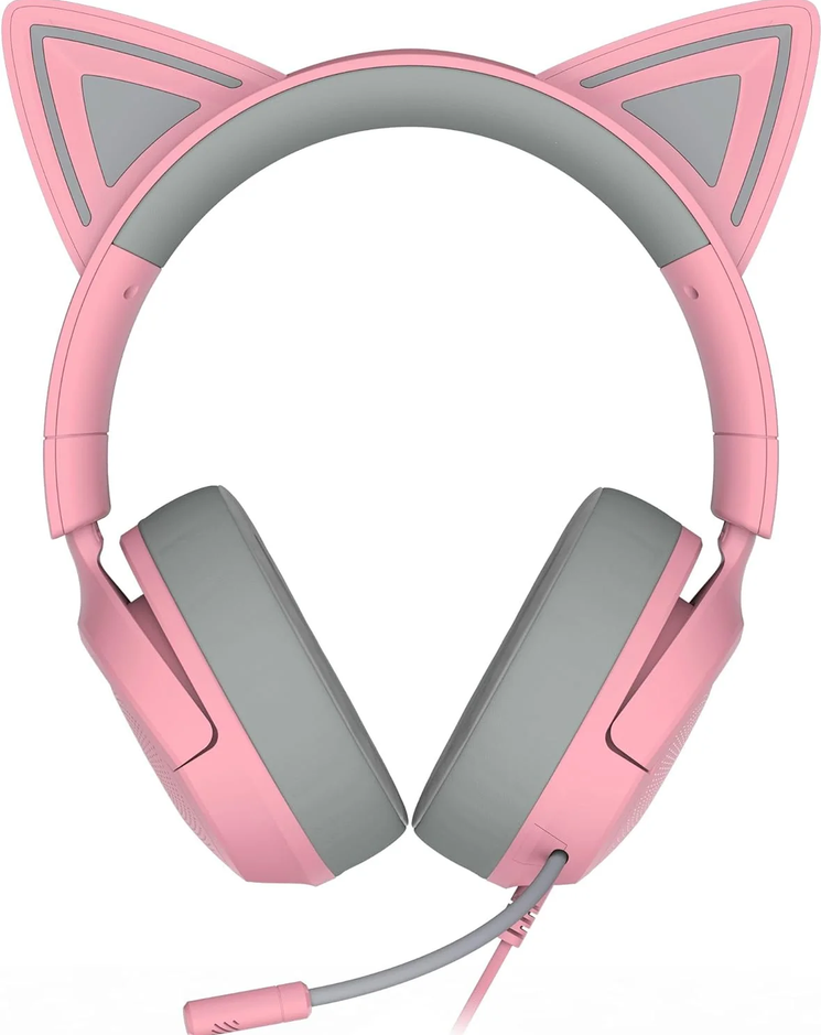 Auricular Gamer Razer Kraken Kitty V3 X Quartz Pink Analog 3.5mm