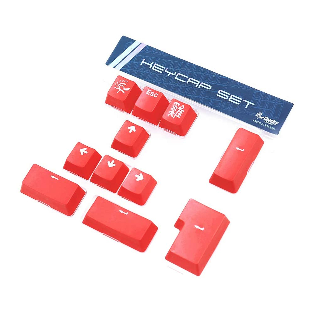 Set 11 Teclas Ducky Red Pbt Double-shot  Keycap