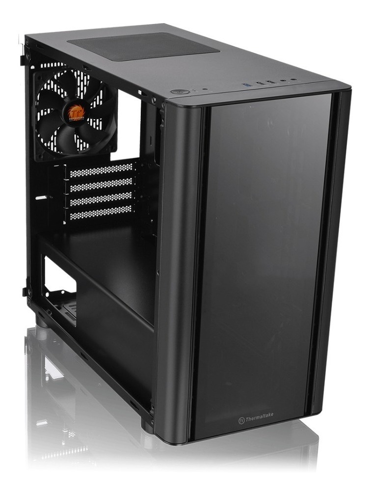 Gabinete Thermaltake V150 Tg Black Tempered Glass