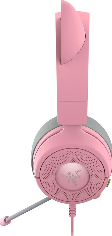 Auricular Gamer Razer Kraken Kitty V3 X Quartz Pink Analog 3.5mm