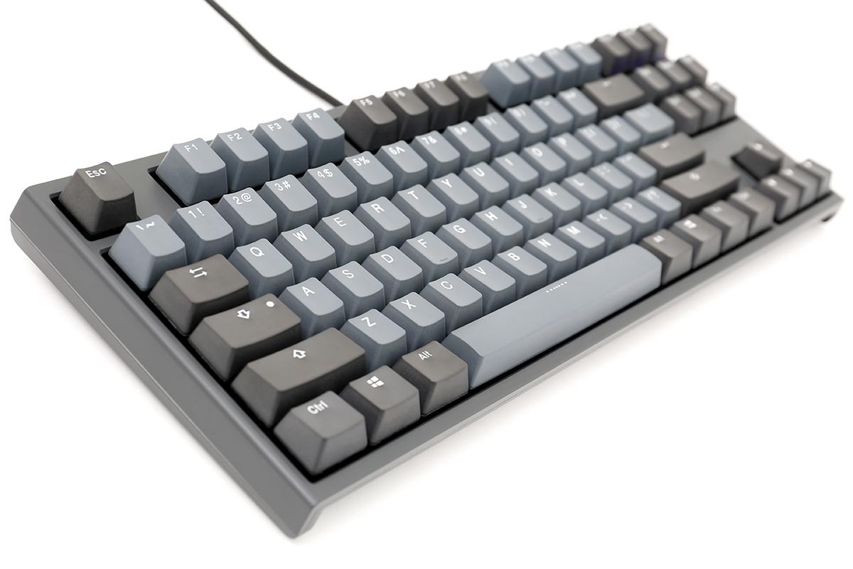 Teclado Mecanico Ducky One 2 Tkl Skyline Teclas Gris Oscuro Interruptor Rojo Ingles Pbt Doble Disparo Sin Costuras Estuche Gris Sin Led