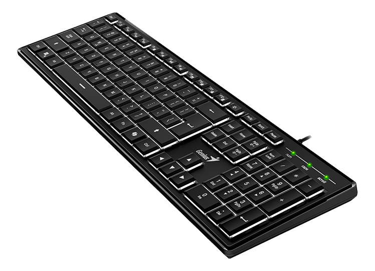 Teclado Genius Slimstar 820 Retroiluminado Black Usb