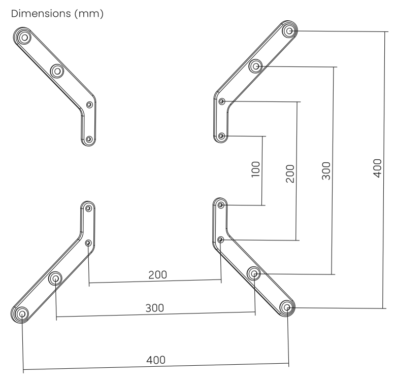 Soporte Vesa Extensible Intelaid 300x300 400x400