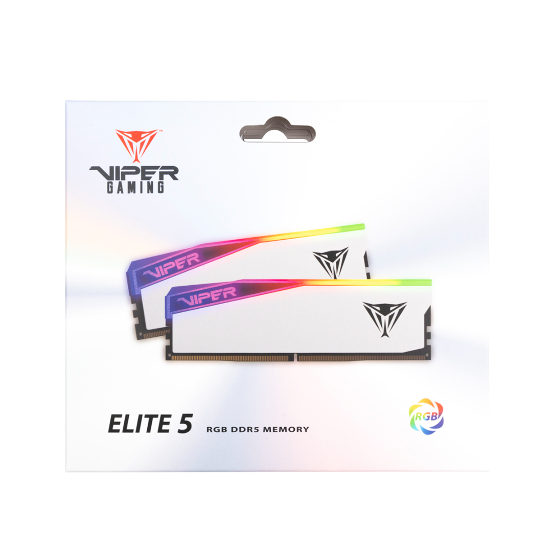 Memoria Patriot Ddr5 Viper Elite 5 32gb 7000 Mhz Rgb Cl38 White Dual Kit Pe000936