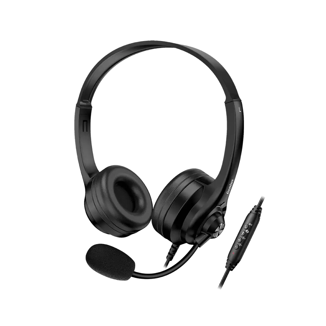 AURICULAR + MIC HEADSET GENIUS HS-235U USB A+C BLACK