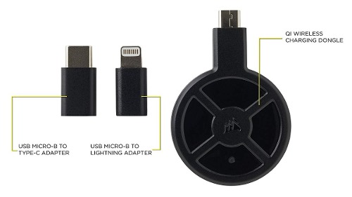 Mouse Pad Corsair Mm1000 Qi Wireless Charging