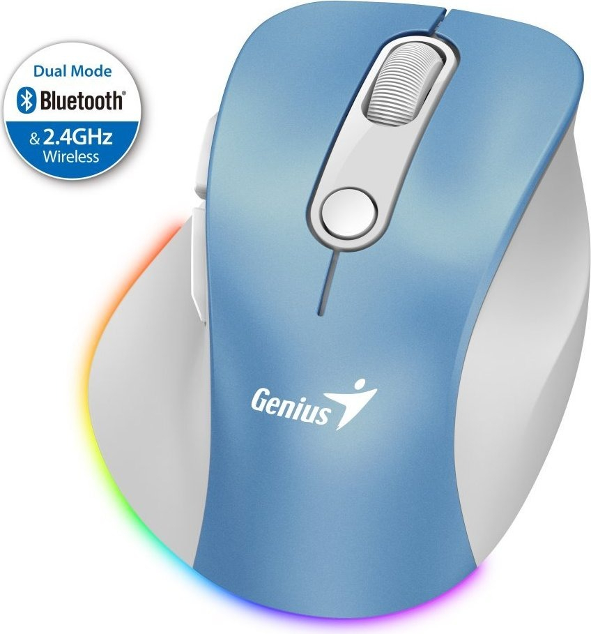 Mouse Genius Rs2 Ergo 9000s Pro Light Blue