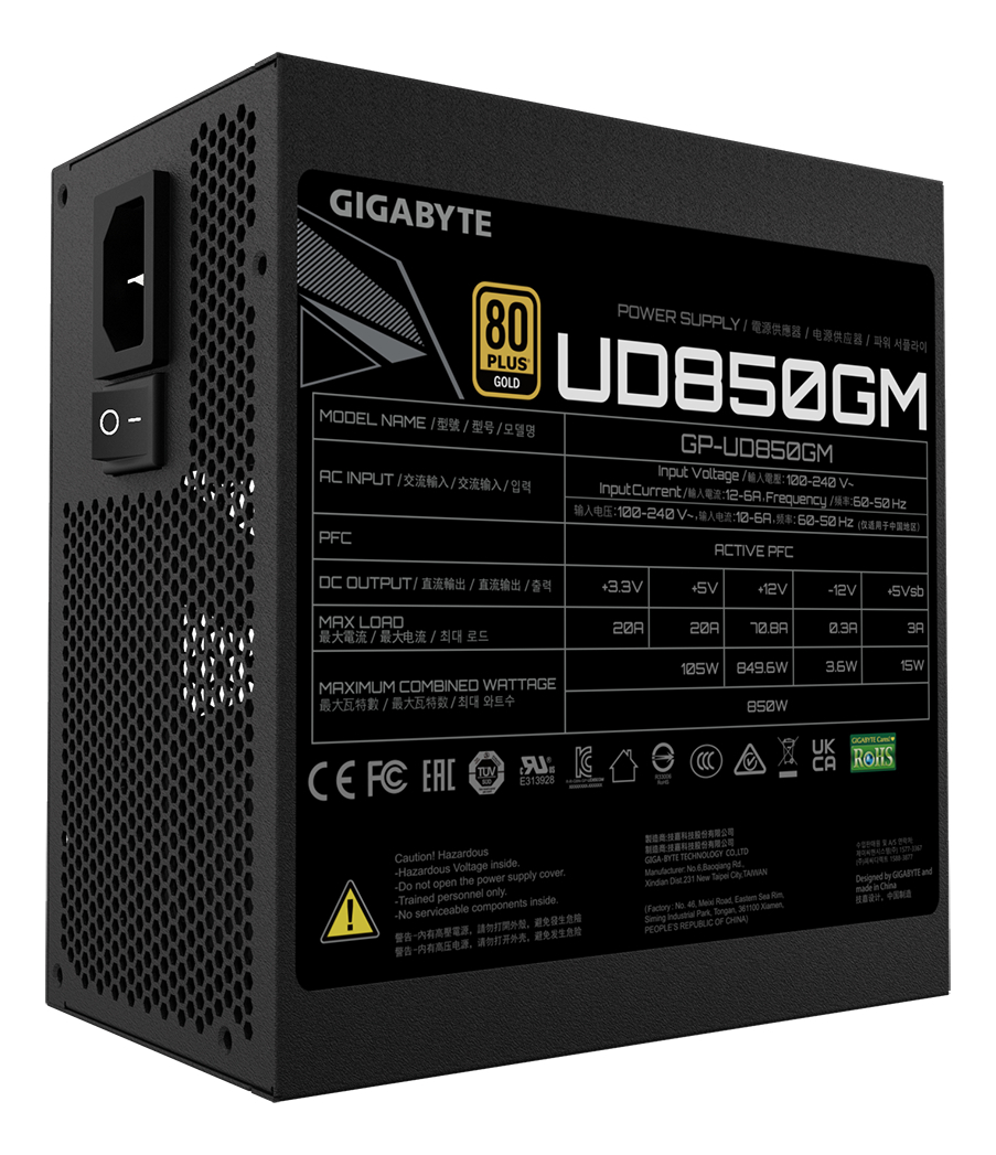 Fuente Gamer Gigabyte 850w 80+g