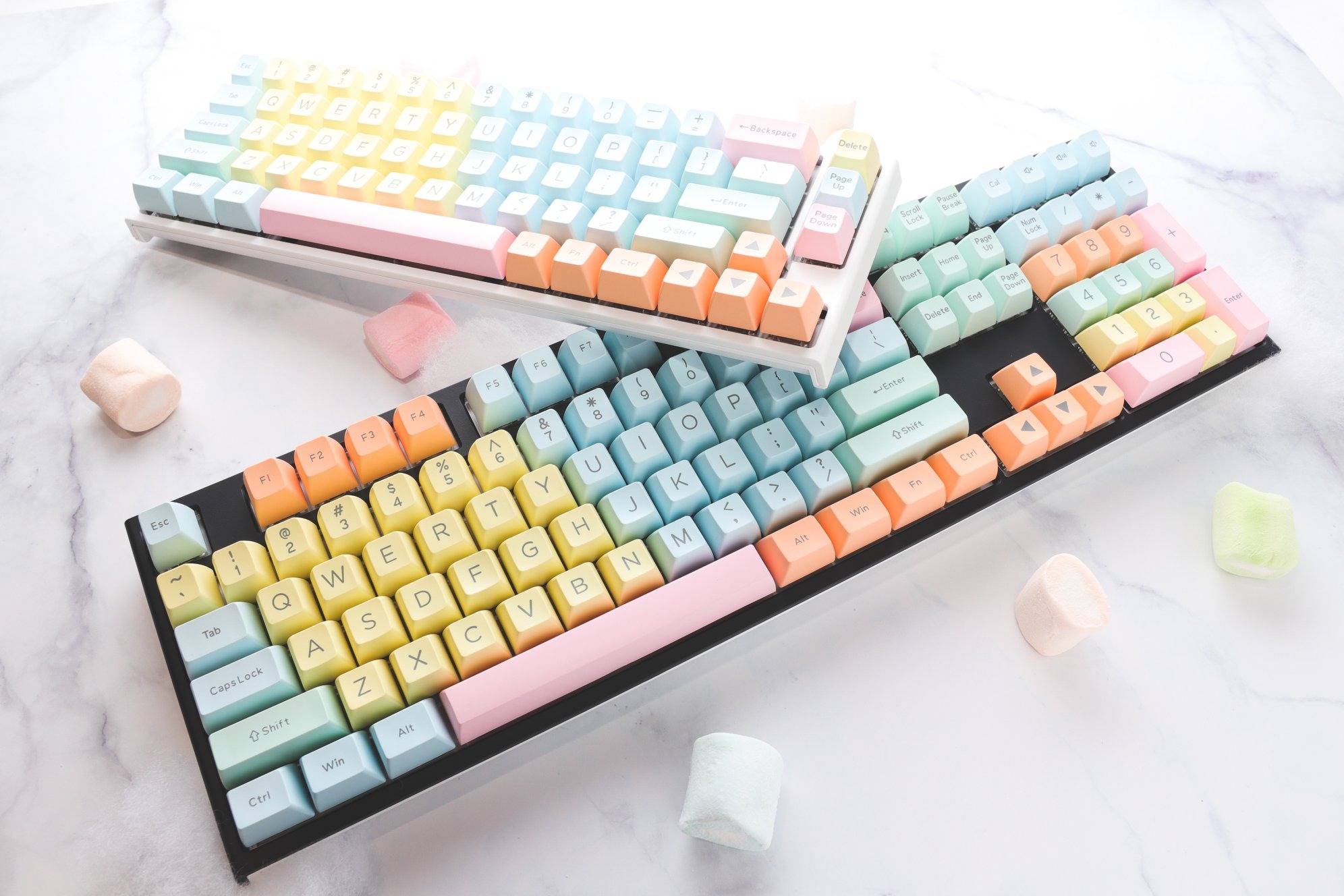 Set De Teclas Ducky Cotton Candy 108 Teclas Double Shot Keycap