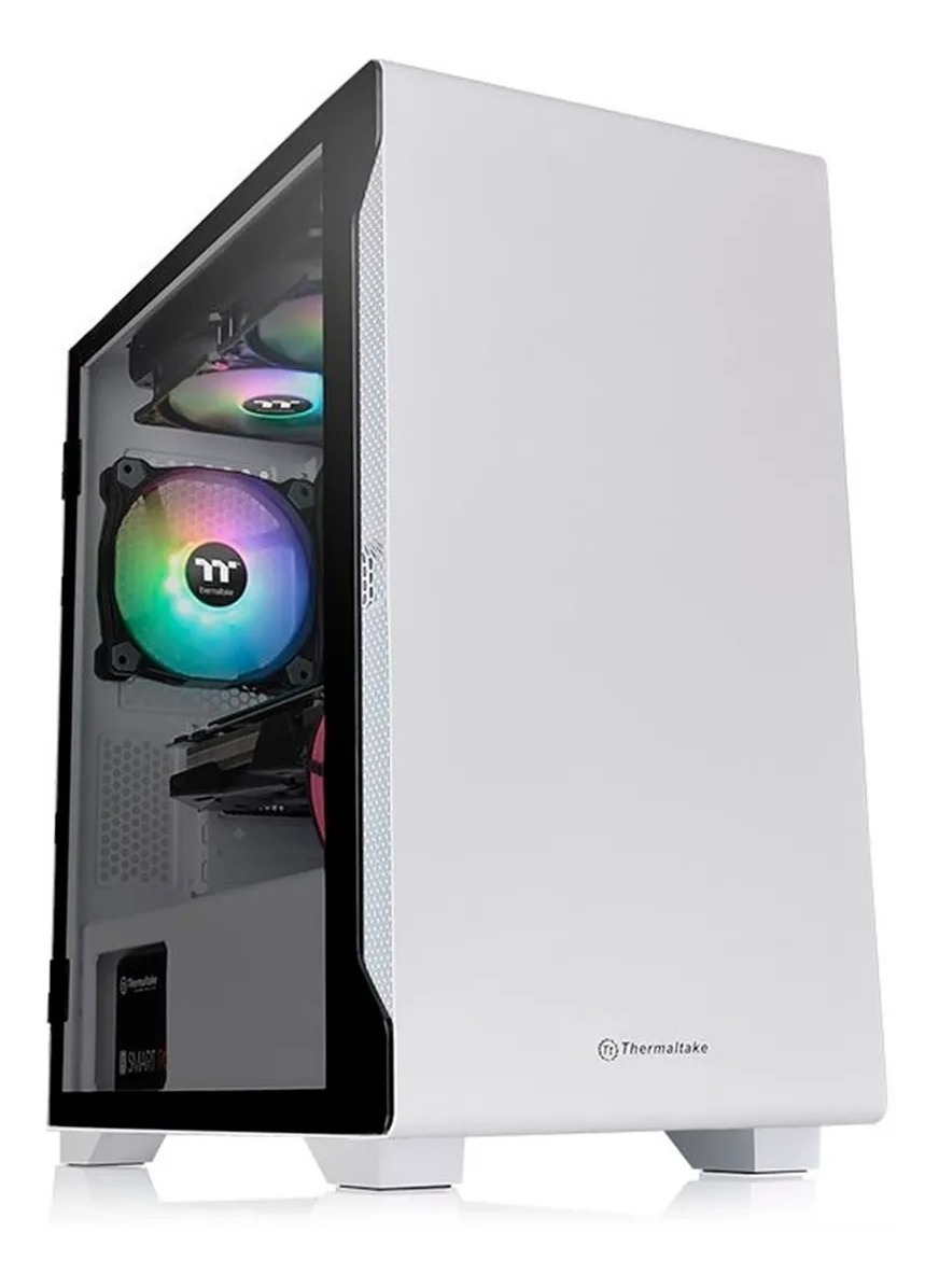 Gabinete Thermaltake S100 Tg Snow White Tempered Glass