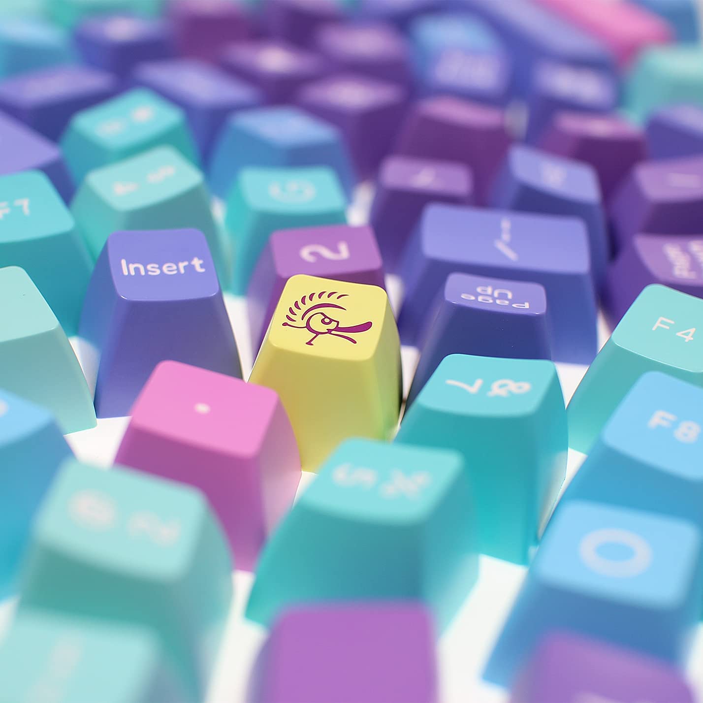 Ducky Keycap Set Azure Sa Us Abs Seamless Double Shot